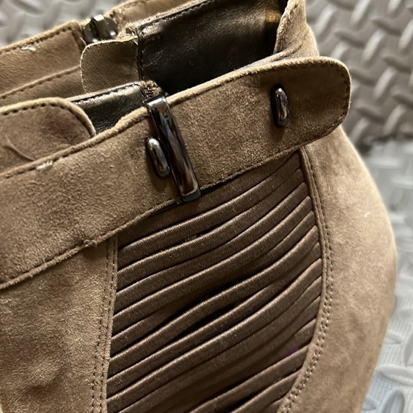 SAM EDELMAN /Suede Peep-Toe Bootie - Picture 3 of 6
